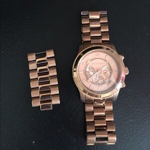 Rose gold Michael Kors Runway watch
